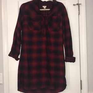J Crew Flannel Dress- Pockets!